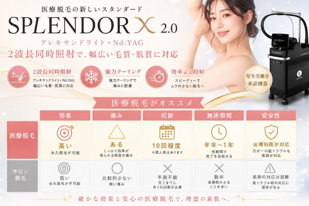 医療脱毛とは？ 解説画像（医療脱毛と美容脱毛の違いを伝えるセクションイメージ）
